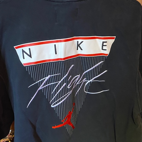 Jordan Sweaters - Jordan Nike Flight Black Hoodie